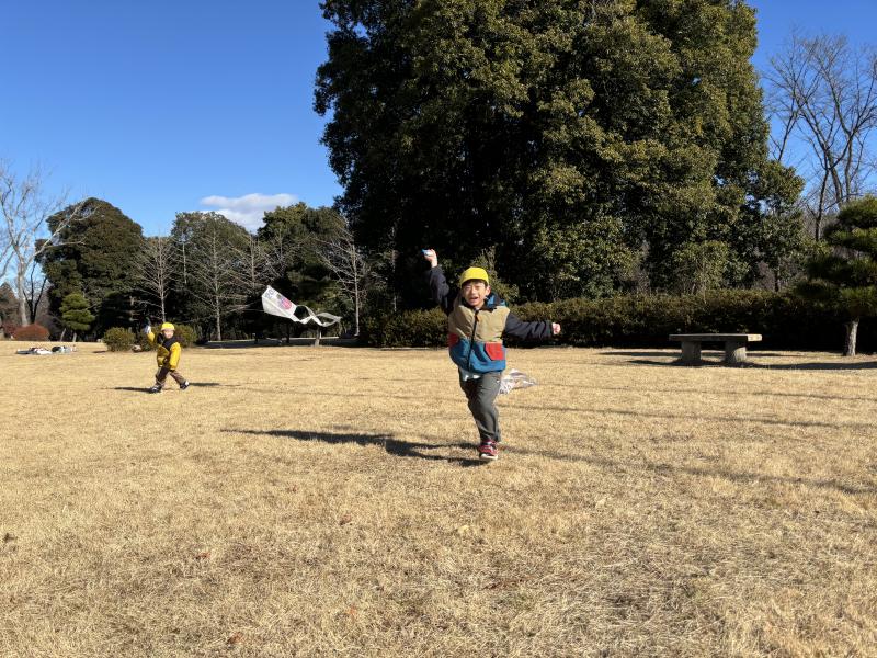 ＜空高く揚がった凧＞